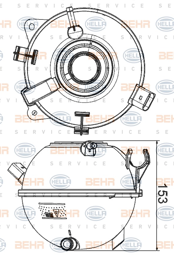 AUDI A3 SEAT ALTEA LEON 2004-2012 / YEDEK SU DEPOSU BIDONU (BEHR)